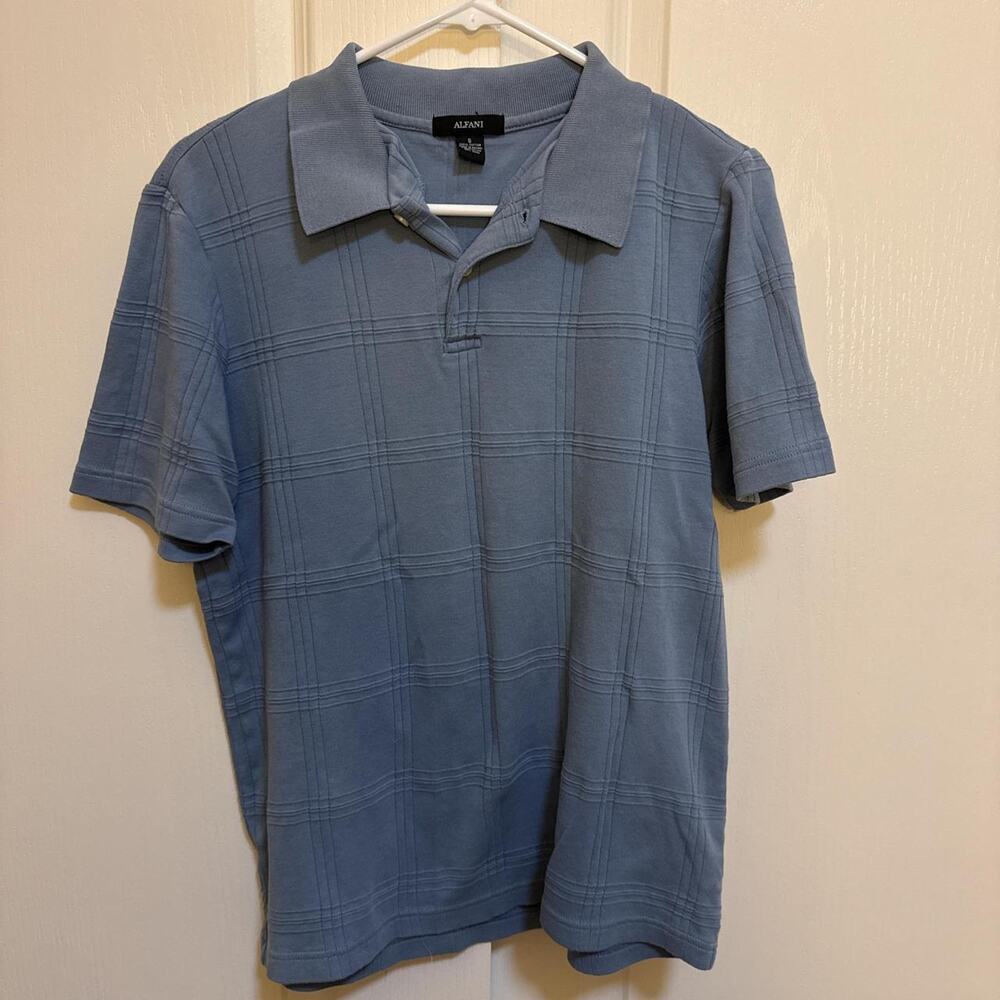 Men's Alfani Blue Polo Shirt size S
